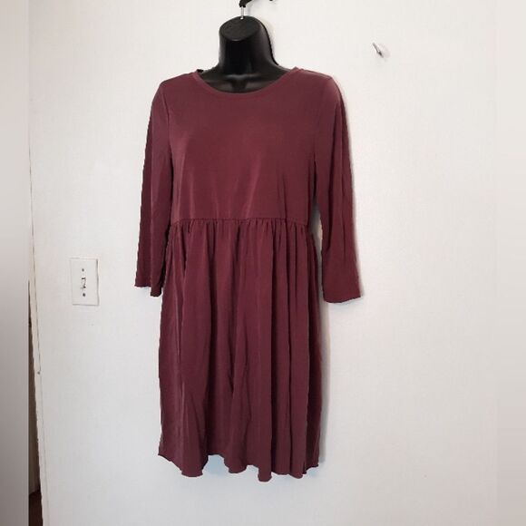 American Eagle burgundy babydoll dress - Picture 5 of 6